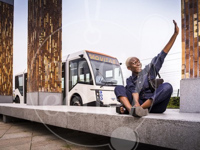 Foto - en videoshoot elektrische stadsbus